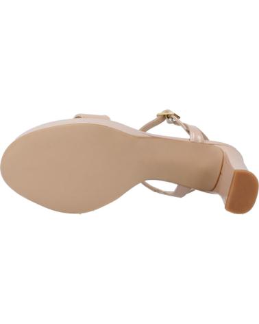Sandalen für Damen UNISA SANDALIA VESTIR DE CHAROL CON TACON Y PLATAFORMA DUSTY NUDE