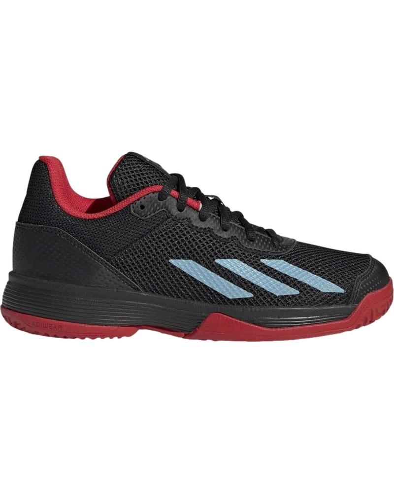 Deportivas de Niña y Niño ADIDAS ZAPATILLAS COURTFLASH PARA NINOS UNISEX EN COLOR NEGRO