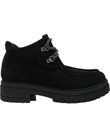 STIVALETTI COSOL LLABY NERI CON LACCI E SUOLA CARRARMATO NEGRO