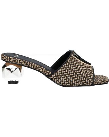 Woman Sandals EXE SCARLET-601 RAFFIA BLACK BEIGE