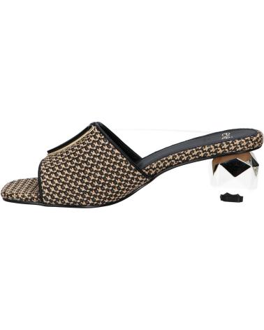 Woman Sandals EXE SCARLET-601 RAFFIA BLACK BEIGE