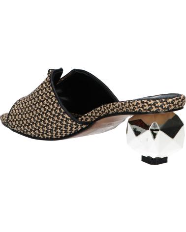 Woman Sandals EXE SCARLET-601 RAFFIA BLACK BEIGE