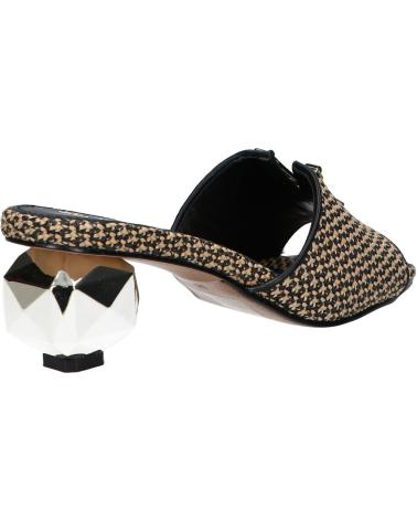 Woman Sandals EXE SCARLET-601 RAFFIA BLACK BEIGE