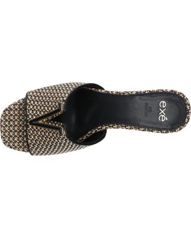 Woman Sandals EXE SCARLET-601 RAFFIA BLACK BEIGE
