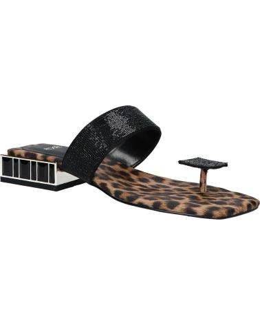 EXE SUMMER-272 ANIMAL PRINT SANDALS WITH LEOPARD STRASS STRASS LEOPARD