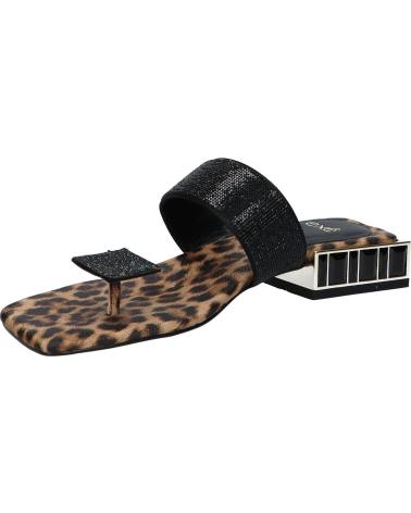 EXE SUMMER-272 ANIMAL PRINT SANDALS WITH LEOPARD STRASS STRASS LEOPARD