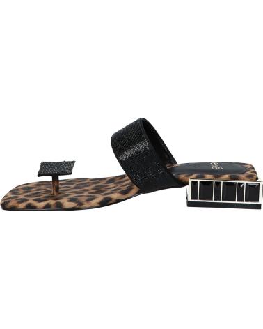 EXE SUMMER-272 ANIMAL PRINT SANDALS WITH LEOPARD STRASS STRASS LEOPARD