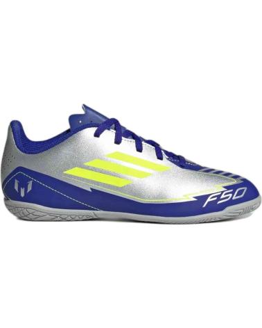 Deportivas de Mujer y Niña y Niño ADIDAS ZAPATILLAS F50 CLUB IN J MESSI FUTBOL SALA PLATA AZUL