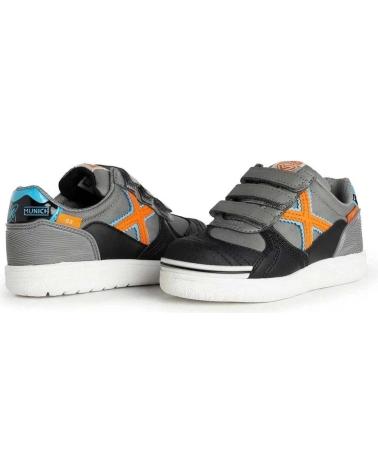Sneaker für Mädchen und Junge MUNICH ZAPATILLAS G-3 JUNIOR VELCRO 383 GRIS