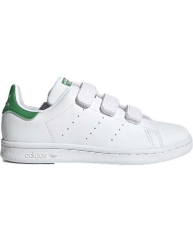 Scarpe per Bambina e Bambino ADIDAS ZAPATILLAS STAN SMITH PARA NINOS UNISEX EN COLOR BLANCO BLANCO