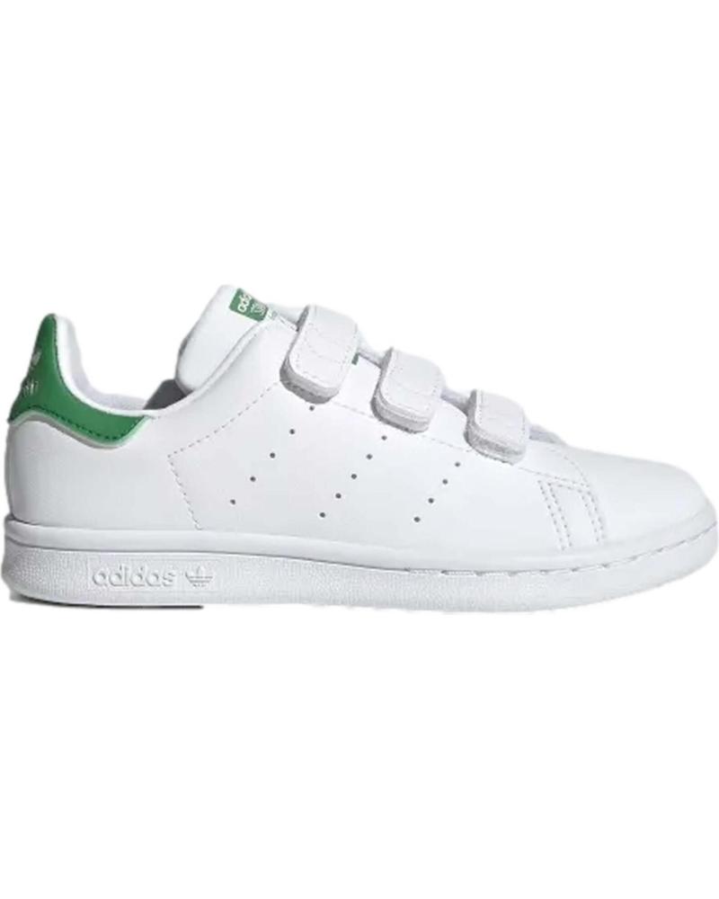 Scarpe per Bambina e Bambino ADIDAS ZAPATILLAS STAN SMITH PARA NINOS UNISEX EN COLOR BLANCO BLANCO