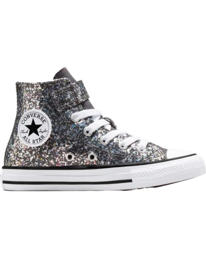 Zapatos de Niña y Niño CONVERSE ZAPATILLAS CHUCK TAYLOR ALL STAR GLITTER EASY-ON PARA NINOS  PLATEADO