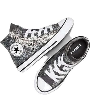Zapatos de Niña y Niño CONVERSE ZAPATILLAS CHUCK TAYLOR ALL STAR GLITTER EASY-ON PARA NINOS  PLATEADO