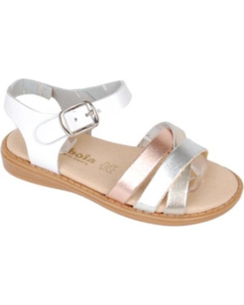 Sandalias de Niña BUBBLE BOBBLE SANDALIA PLANA BUBBLE PARA NINA E424 COLOR PLATA