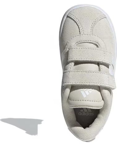 SCARPE BEBÈ UNISEX ADIDAS VL COURT 3.0 VELCRO BEIGE GRIGIO GRIS