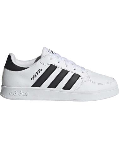 Deportivas de Niña y Niño ADIDAS ZAPATILLAS BREAKNET PARA NINOS UNISEX EN COLOR BLANCO