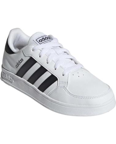 Deportivas de Niña y Niño ADIDAS ZAPATILLAS BREAKNET PARA NINOS UNISEX EN COLOR BLANCO