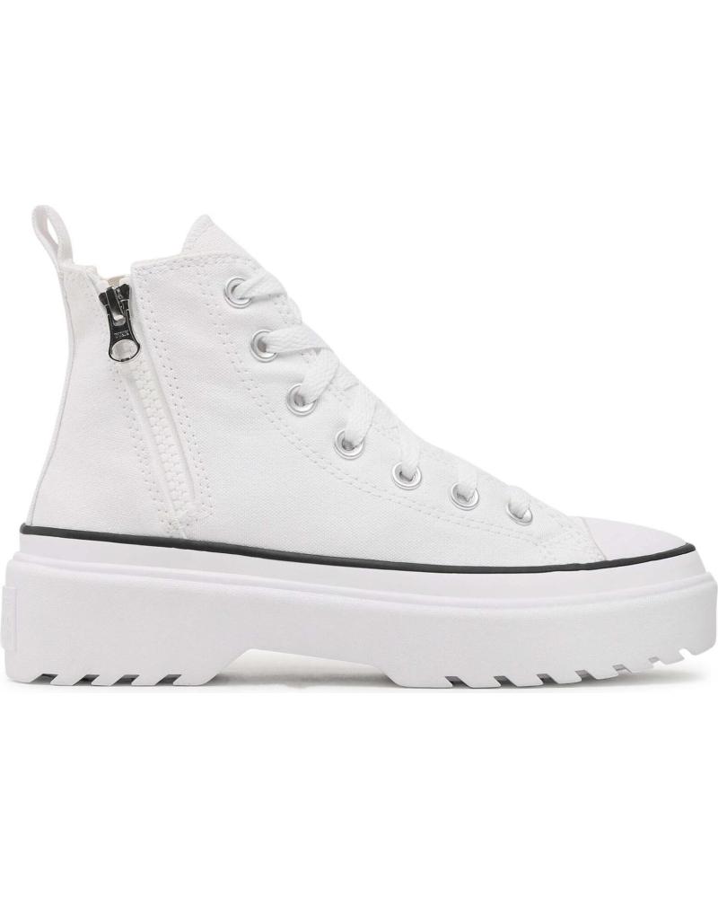 Zapatos de Niña y Niño CONVERSE ZAPATILLAS CHUCK TAYLOR ALL STAR LUGGED LIFT PARA NINOS UNIS BLANCO