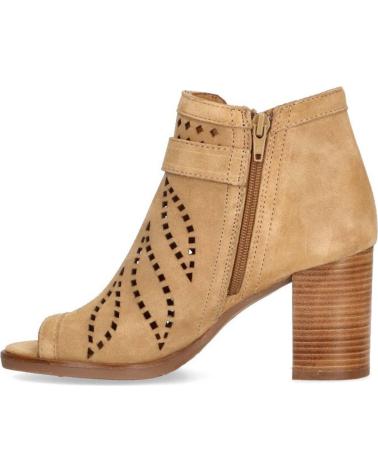 Botins de Mulher alpe SANDALIA ABOTINADA DE SERRAJE CON TACON CAMELLO
