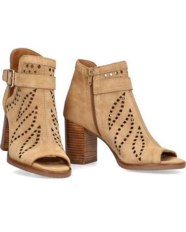 Botins de Mulher alpe SANDALIA ABOTINADA DE SERRAJE CON TACON CAMELLO