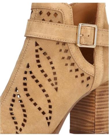 Botins de Mulher alpe SANDALIA ABOTINADA DE SERRAJE CON TACON CAMELLO