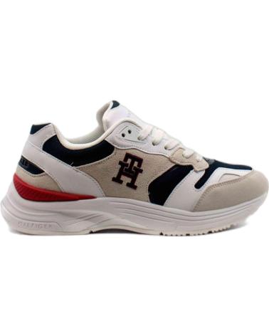 Zapatillas deporte pour Homme TOMMY HILFIGER ZAPATILLAS MODERN PREP SNEAKER MIX PARA HOMBRE EN COLOR BLAN BLANCO