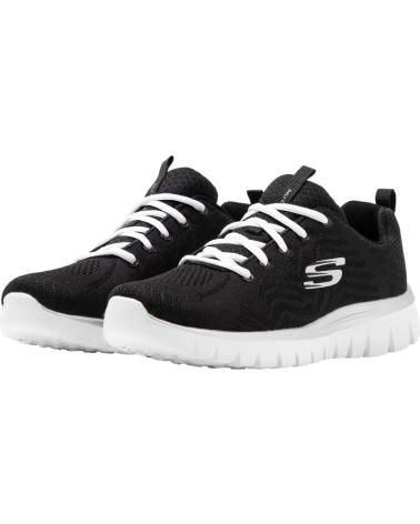 Deportivas de Mujer SKECHERS 12615 GRACEFUL - GET CONNECTED DEPORTIVAS MUJER NEGRO-BLANCO