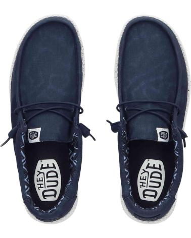 Sapato de vela de Homem HEY DUDE MOCASINES WALLY CANVAS PARA HOMBRE EN COLOR AZUL