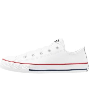 Sportivo per Bambina e Bambino CONVERSE PIEL BLANCA CORDON RAYA ROJA ROJO
