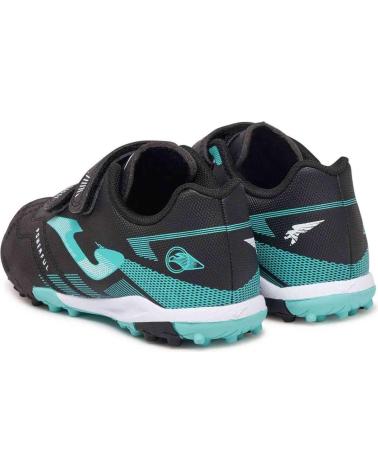 JOMA POWERFULL JR 2501 TURF SCHWARZ - UNISEX KINDER FUSSBALLSCHUHE MIT KLETTVERSCHLUSS NEGRO