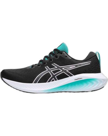 ASICS GEL EXCITE 10 NEGRO-ROSA-VERDE AGUA PARA MUJER - 37 VARIOS COLORES