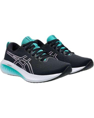 ASICS GEL EXCITE 10 NEGRO-ROSA-VERDE AGUA PARA MUJER - 37 VARIOS COLORES
