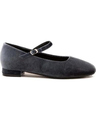 Bailarinas per Donna AZAREY MANOLETINA TERCIOPELO TACON BAJO GRIS