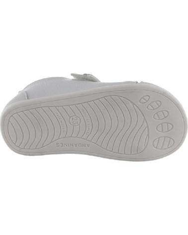 Sportivo per Bambina e Bambino ANDANINES - ZAPATILLAS PIEL VELCRO RESPETUOSO BLANCO