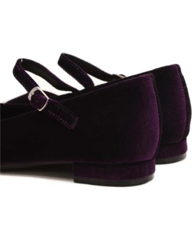 Bailarinas per Donna AZAREY MANOLETINA TERCIOPELO TACON BAJO MORADO