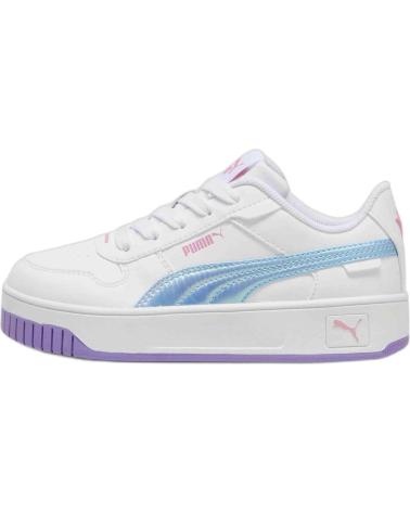 PUMA CARINA STREET 397976-01 - WEISSE SNEAKER MIT LILA- UND BLAUEN DETAILS MULTICOLOR