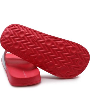 CHINELOS TOMMY HILFIGER LOGO POOL SLIDE BRANCOS MULTICORES ROJO