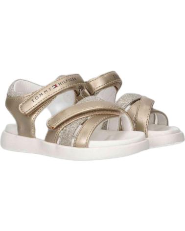 TOMMY HILFIGER T1A2332360569514 KLETTVERSCHLUSS-SANDALEN SILBER MULTICOLOR