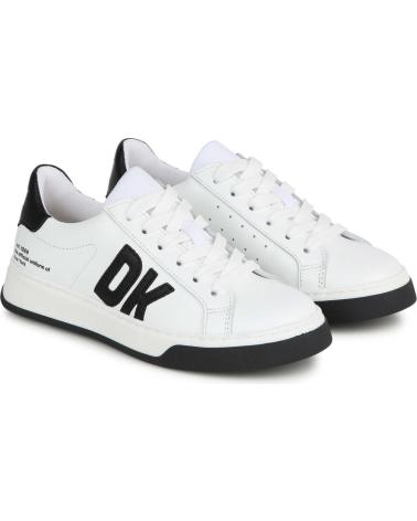 Trainers-De-Mujer-DKNY-ZAPATILLAS-DEPORTIVAS-BLANCAS-DE-PIEL-UNISEX-MODELO-D6012410-MULTICOLOR