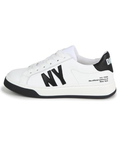 Trainers-De-Mujer-DKNY-ZAPATILLAS-DEPORTIVAS-BLANCAS-DE-PIEL-UNISEX-MODELO-D6012410-MULTICOLOR