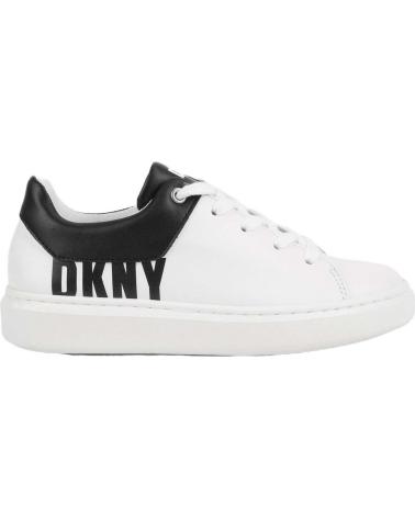 BASKETS DKNY D5900510P BLANCHES AVEC CONTRASTE NOIR MULTICOLOR