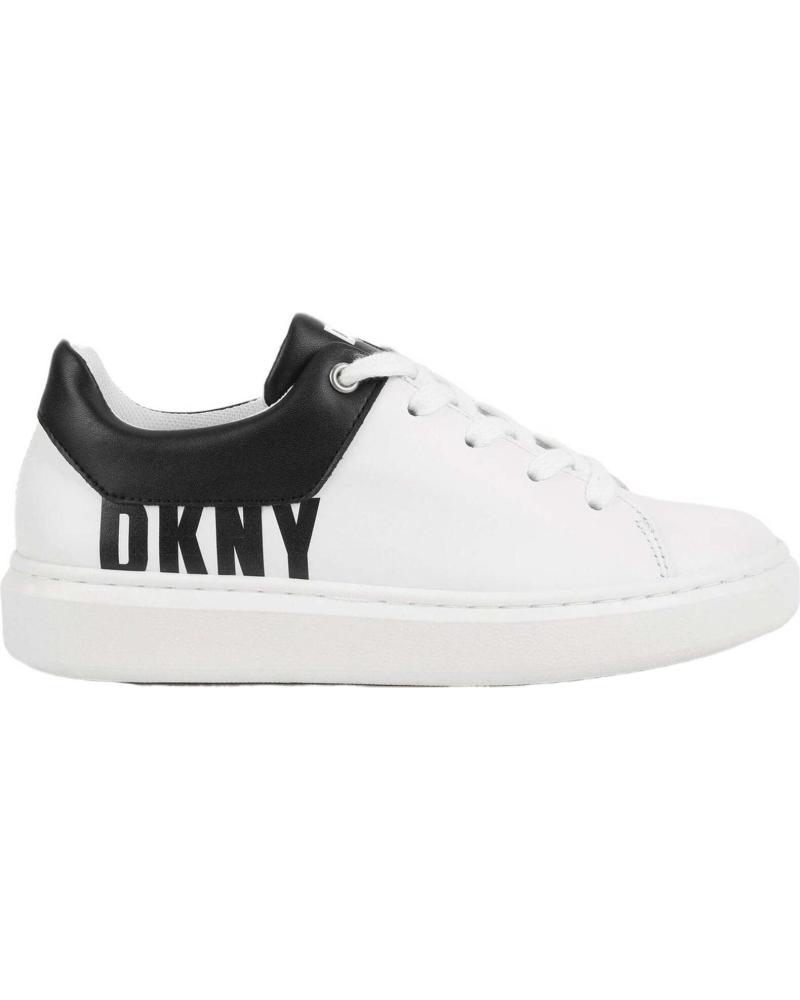 BASKETS DKNY D5900510P BLANCHES AVEC CONTRASTE NOIR MULTICOLOR