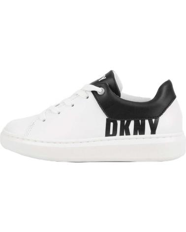 BASKETS DKNY D5900510P BLANCHES AVEC CONTRASTE NOIR MULTICOLOR