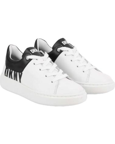 BASKETS DKNY D5900510P BLANCHES AVEC CONTRASTE NOIR MULTICOLOR