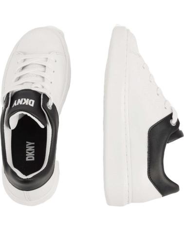 BASKETS DKNY D5900510P BLANCHES AVEC CONTRASTE NOIR MULTICOLOR