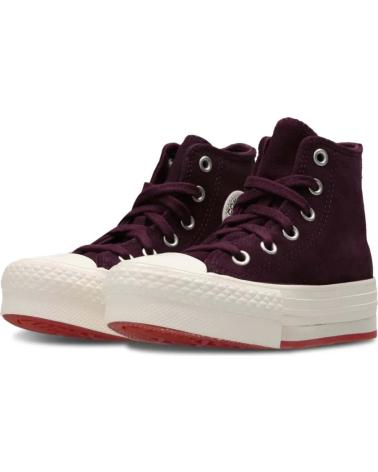 girl and boy Trainers CONVERSE ZAPATILLAS CHUCK TAYLOR ALL STAR EVA LIFT PLATFORM SUEDE PAR MORADO