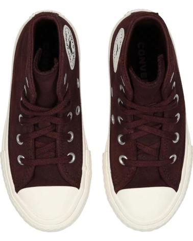 girl and boy Trainers CONVERSE ZAPATILLAS CHUCK TAYLOR ALL STAR EVA LIFT PLATFORM SUEDE PAR MORADO