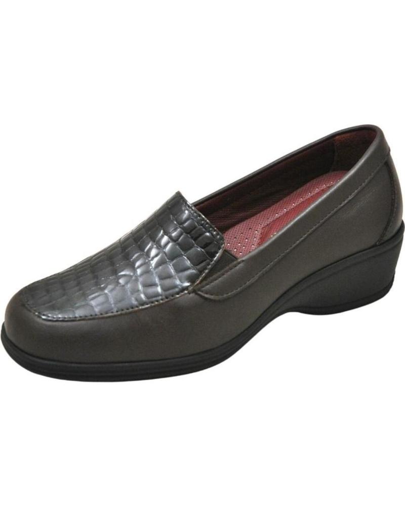 Zapatos de Mujer LUMEL - MOCASIN CON ELASTICOS EN EL EMPEINE MUY ANCHO PLA MORO
