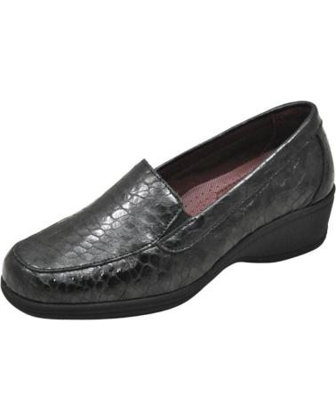 Mocasines de Mujer LUMEL - MOCASIN CON ELASTICOS EN EL EMPEINE MUY ANCHO PLA ANTRACITA
