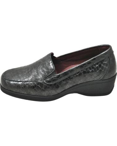Mocasines de Mujer LUMEL - MOCASIN CON ELASTICOS EN EL EMPEINE MUY ANCHO PLA ANTRACITA